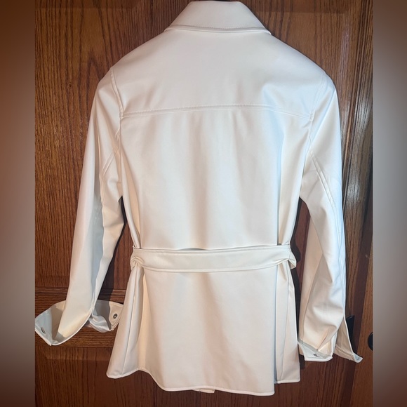 🌹Calvin Klein Tie Waist Belted Faux-leather Jacket - Picture 3 of 14